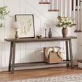 thumbnail image 1 of Kojooin 71 Inch Wood Entryway Table with Storage, Farmhouse 2-Tier Narrow Console Table for Hallway, 1 of 8
