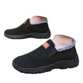 thumbnail image 3 of XIMIN Men's Snow Boots Insulated Slip On Outdoor Walking Shoes Warm Faux Fur Lined Ankle Booties Comfort Lightweight Low Top Winter Warm Shoes, 3 of 7