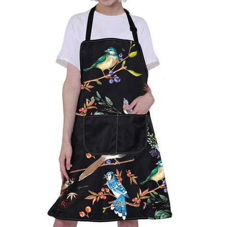 

CMNIM Bird Aprons Cute Bird Kitchen Apron With Pocket Bird Cooking Baking Apron Funny Bird Gardening Aprons Bird Lover Gifts (Bird Aprons) C48