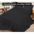 thumbnail image 5 of Royale Linens 2 Pack Bulk Flat Sheet Set Top Sheets Soft 1800 Microfiber Wrinkle & Stain Resistant - for Hotel, Massage Table, Hospital, Dorm - Full Flat Sheet Sold Separately (Full, Black), 5 of 9