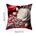 thumbnail image 3 of Yhmxh White Roses Throw Pillow Covers 18x18 Inch Floral Cushion Cases for Bedroom or Living Room, Romantic Rose Decorative Pillowcases Sofa Cushion Covers for Elegant Home Decor, 3 of 6