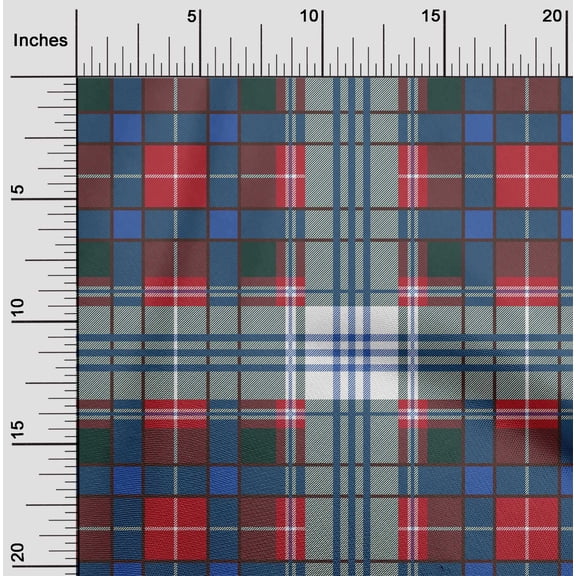 oneOone Viscose Jersey Fabric Tartan Check Decor Fabric Printed BTY 60 Inch Wide