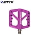 thumbnail image 4 of Sonducket ZTTO 1 par de pedales planos de nailon para bicicleta, 24 picos intercambiables, pedales de bicicleta de montaña antideslizantes, piezas de Ciclismo Violeta Sonducket OD002863-05B, 4 of 6