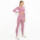 thumbnail image 1 of Ropa de yoga Conjunto de deportes de gimnasio femenino Ropa de entrenamiento Top corto de fitness de manga Colcomx  Yoga Sport Suit Mujeres, 1 of 8
