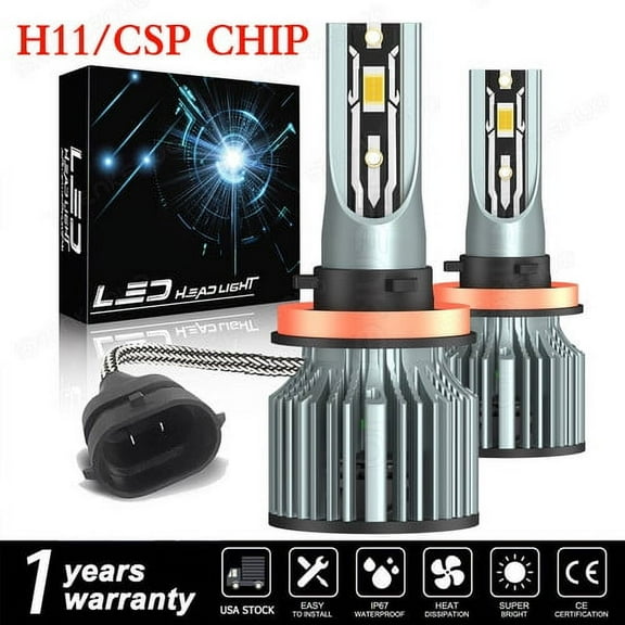 For Lexus ES350 ES300h 2013-2015 H11 LED Headlight Bulbs Low Beam 6000KPack of 2