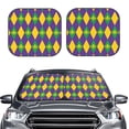 thumbnail image 2 of Gaeub Mardi Gras Foldable Auto Sun Blocker Visor, Sunshade for Car Front Window, Keeps Your Vehicle Cool - Medium, 2 of 7