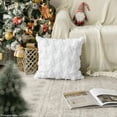 thumbnail image 2 of Christmas Throw Pillow Covers Soft Plush Jacquard Festivals Winter Cushion Case Decoration for Sofa Couch Bedroom Living Room Home Decor, Ornament Storage, 16 x 16 Inch 1 Pack, 2 of 10