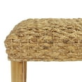 thumbnail image 4 of Chester Water Hyacinth Wood Bench M4H Chester Solid Wood Natural Water Hyacinth Indoor Bench, 4 of 5