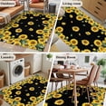 thumbnail image 6 of Kitchen Mats for Floor 3x5 Ft, Sunflower Black Non Slip Area Rugs for Kitchen Bedroom Entryway, Watercolor Floral Vintage Farmhouse Washable Carpet Runner Rug Floor Mats for Bedroom Home Decor, 6 of 9