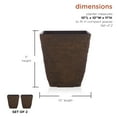 thumbnail image 4 of Alpine Corporation 10" x 11" Stone-Look Planters, Brown, Set of 2, 4 of 14