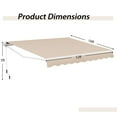 thumbnail image 3 of Topcobe 12 x 10 Feet Retractable Patio Awning Aluminum Sunshade Shelter, Awnings for Decks, Beige, 3 of 8