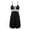Black, variant on Sleepwear Womens Chemise Nightgown Full Slip Lace Lounge Dress