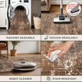 thumbnail image 4 of Brown Neutral Boho Washable 3x12 Extra Long Hallway Runner Rug, Waterproof Large Kitchen Floor Rug Indoor, Non-Slip Stain & Fade Resistant, Vintage Dark Earthy Taupe Decor, 4 of 7