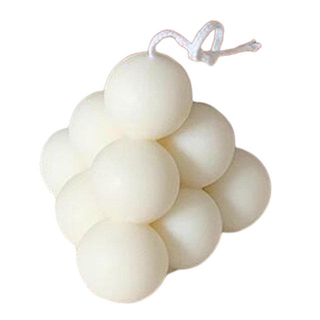 Vela aromática de cera de soja con forma de triángulo geométrico, relajante y decorativa. blanco