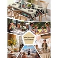 thumbnail image 5 of Southwest Geometric Table Cloth, Brown Mexican Aztec Boho Tribal Waterproof Tablecloth for Rectangle Tables, Reusable Washable Fabric Table Cover for Restaurant Kitchen Dining Tables 54"x108", 5 of 6