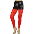 thumbnail image 5 of ToBeInStyle Women's Polka Dot Ankle Long Leggings - Red w/Black Polka Dot - One Size, 5 of 6
