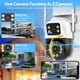 thumbnail image 3 of Cámara de Seguridad Exterior de 6 Mp, Sistema de Vigilancia Ptz de 360°, Lente Dual de 2,4 Ghz, Grabación 24/7, Ip66, Wifi, Detección de Movimiento, Visión Nocturna A Color Y Audio Bidireccional., 3 of 9