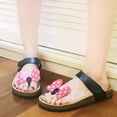 thumbnail image 1 of Zapatillas de corcho de Mickey de dibujos animados coreanos bonitos de Disney, sandalias y zapatillas de conejo con lazo de lunares para mujer, 39 plantillas de 24 CM Gao Jinjia LED, 1 of 2