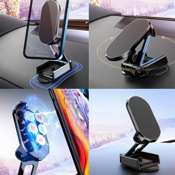 US 2-4 Pcs Universal Adjustable 360°Rotation Magnetic Car Phone Dashboard Holder