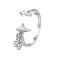 thumbnail image 2 of Fiudx Elegante Anillo de Estrella, Conjunto de Joyas de Cristal de Circón, Aleación Duradera, Ideal para Vestidos, Faldas y Blusas, Regal Perfecto, Accesorios para Mujer, Ocasiones Especiales, Diseño, 2 of 7