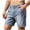 Army Green, variant on Mens Vintage Denim Shorts Washed Button Fly Zip Closure Ripped Distressed Retro Fit Jorts Side Pockets Summer Straight Cut Short Pants Black S