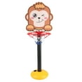 thumbnail image 1 of D Monkey Theme Kids Basketball Hoop Set Adjustable Height Ball Pump, 1 of 7