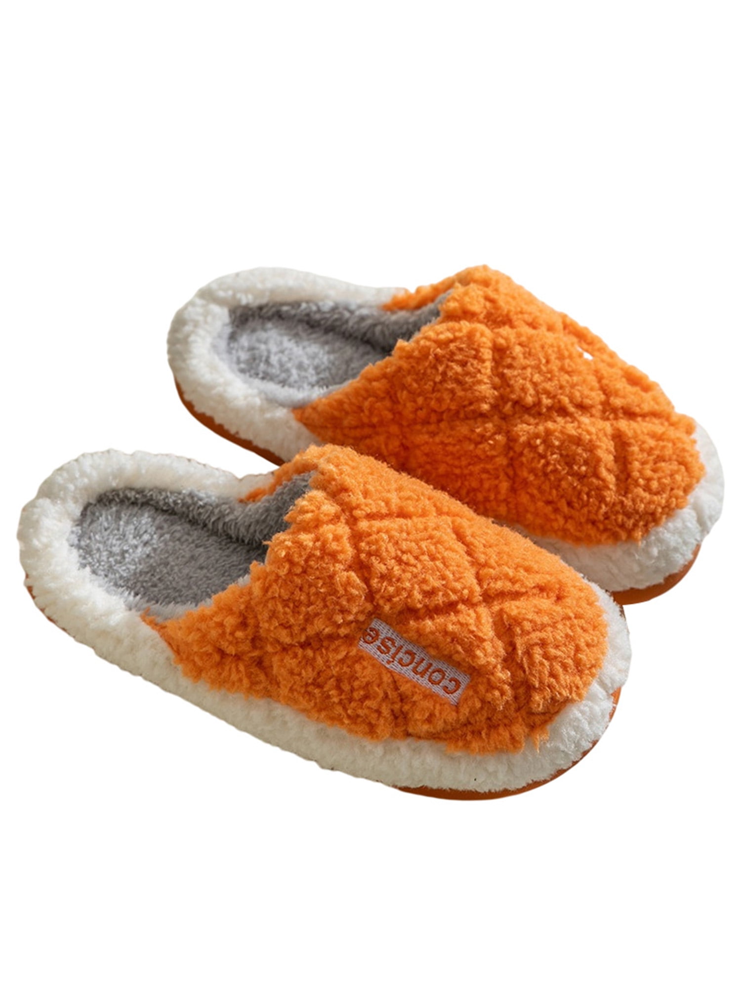 Ferndule Women's Fuzzy Slippers Closed Toe Cozy House Memory Foam