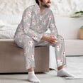 thumbnail image 7 of Sikiie Beautiful Rabbit1 Mens Pajama Set, Soft Warm Long Sleeve Sleepwear, Cozy Button-Down Pjs for Men-Medium, 7 of 7