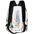 thumbnail image 3 of Lsque Animals in Transport Pattern Backpack – School Travel Canvas Daypack with Ergonomic Padded Straps, Multiple Compartments & Leather Handle, 3 of 5