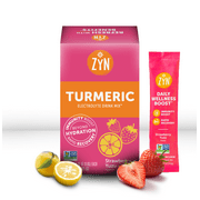 Electrolyte Drink Mix Hydration Packets by ZYN | Strawberry Yuzu | Healthy Electrolytes Powder with Turmeric Powder, Vitamin C, Zinc & Curcumin | 7 Day Supply