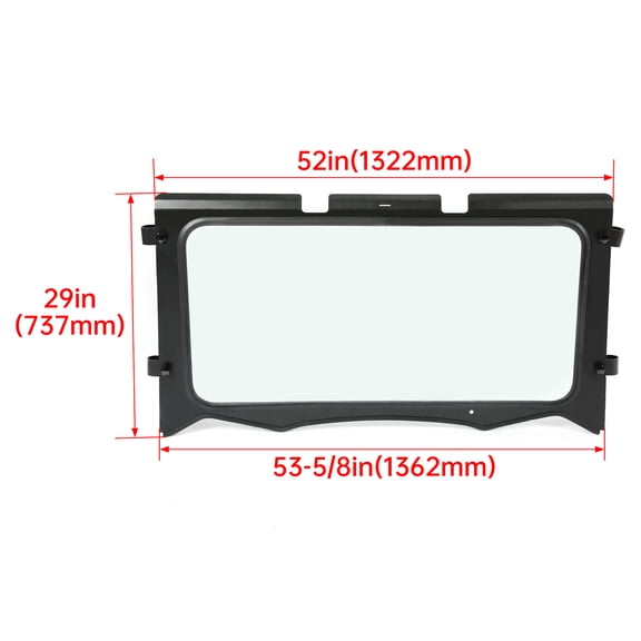 For 2016-2022 Kawasaki Teryx 800 /Teryx4 Full Clear Glass Windshield Steel