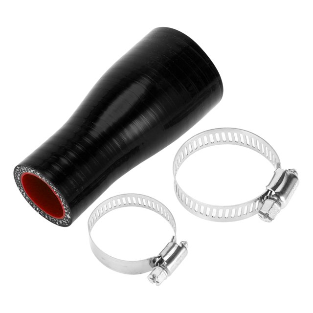Ofertas Únicas 1 Juego Manguera de Silicona para Automóvil de 25-38mm 0.98"-1.5" ID 100mm 3.94" Longitud 0° Negra Roja con Abrazaderas Universal