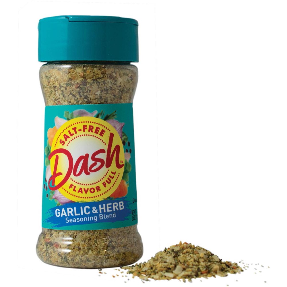 Dash SaltFree Seasoning Blend, Garlic & Herb, 2.5 Ounce (Packaging May