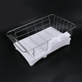 thumbnail image 4 of Stainless Steel Dish Drainer Drying Rack With 3-Piece Set Removable Rust Proof Utensil Holde For Kitchen Counter Storage Rack White, 4 of 8