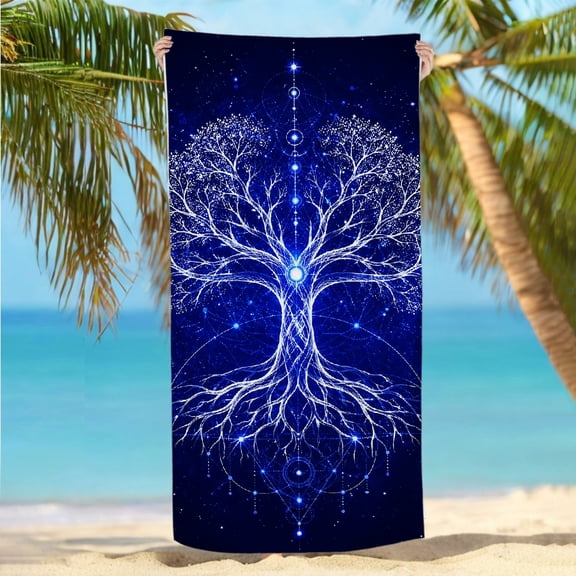 RKSupls 30x60inch Beach Towel Glowing Tree Of Life Oversized Microfiber Beach Towel - Machine Washable Ultra-Soft Microfiber, Ideal for Bathroom beach yoga