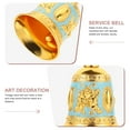 thumbnail image 5 of Retro Golden Hand Bell for Daily Use Zinc Alloy Clear Sound 3.5 Inches, 5 of 8