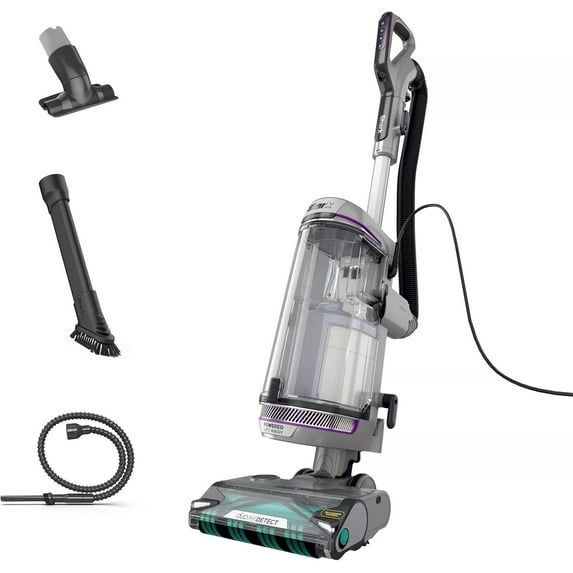 Restored Shark PowerDetect Upright Vacuum with DuoClean Detect Technology and Self-Cleaning Brushroll Purple - AZ3901: HEPA Filter, Multi-Surface, Pet Hair