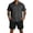 Y2-Black, variant on Men's 2 Piece Outfit Mesh Short Sleeve Button Down Shirt and Shorts Set Lapel Collar Drawstring Outfit Lightweight Summer Beach Vacation Walking Athletic Activewear,Camouflage Green L