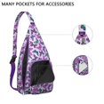 thumbnail image 4 of Fashion Butterfly Pattern Shoulder Bag - Lightweight Tear-resistant Chest Pack, Adjustable Strap Sling Backpack for Hiking/Camping, 4 of 4