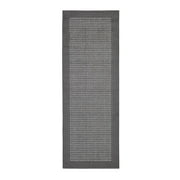 Mainstays Farmhouse Faux Sisal Olefin Gray Border Indoor Hallway Runner Rug, 2'x6'