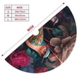 thumbnail image 3 of Yiaed Colorful Rose Bird Print Christmas Tree Skirt , Tree SkirtsTree Mat for Christmas Winter Holiday Indoor Decorations-30", 3 of 7