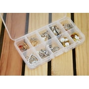 siubich 10 Grid Jewelry Organizer Box, Adjustable Dividers - Plastic Compartment Storage Container for Washi Tapes, Craft, Beads, Jewelry, Small Parts