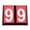 Red, variant on 2 Digit Flip Tabletop Sports Scoreboard Portable Foldable Waterproof Score Counter For Basketball Soccer Tennis Volleyball