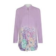 thumbnail image 4 of CEHVOM Chemise Décontractée à Manches Longues pour Femmes, Imprimé Floral Irrégulier, 4 of 5