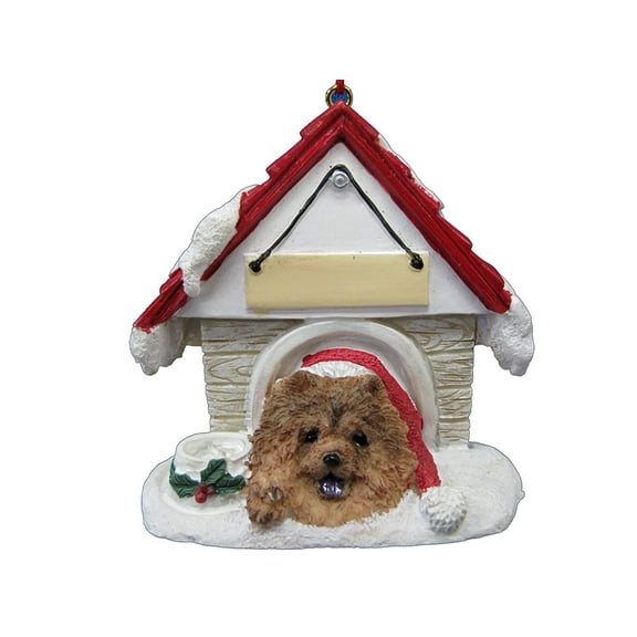 Chow Doghouse Ornament Hand Painted and Easily Personalized