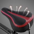 thumbnail image 4 of Cubierta de asiento de bicicleta Baoblaze extra cómoda gel suave Negro y rojo Cojín de montdle de bicicleta, 4 of 8
