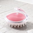 thumbnail image 3 of M Buder Soft Tooth Hair Scalp Massager Shampoo Brush, Transparent Shower Scrubber, Ergonomic Handheld Head Scalp Massage Tool for Men and Women, Enhances Circulation and Removes Dandruff (Pink), 3 of 9