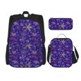 thumbnail image 1 of Balery blue purple Snowflake Mochila Escolar 3 en 1 para Niños - Mochila Resistente con Lonchera Térmica y Estuche - Mochila Escolar para Niños y Niñas, 1 of 7