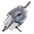 thumbnail image 3 of Regulador de presión de combustible ajustable universal para coche con indicador plateado, 3 of 5