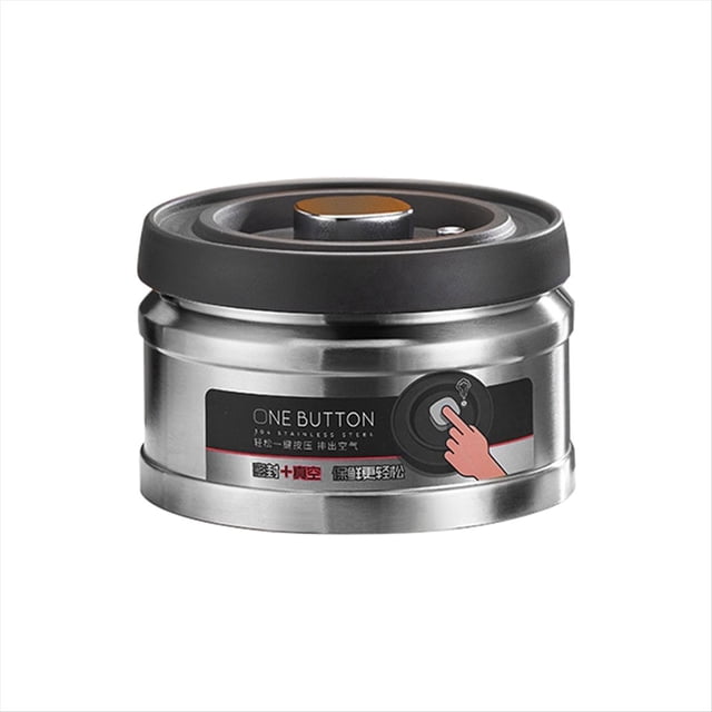 Tanque de Almacenamiento de Granos, Caja de Almacenamiento Acero Inoxidable A Prueba de Humedad, Tanque Sellado Al Vacío para Almacenamiento Comercial de Granos de Café de 750 Ml